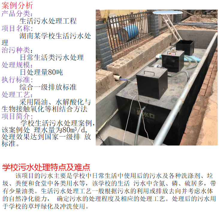 學(xué)校污水處理工程(圖2)